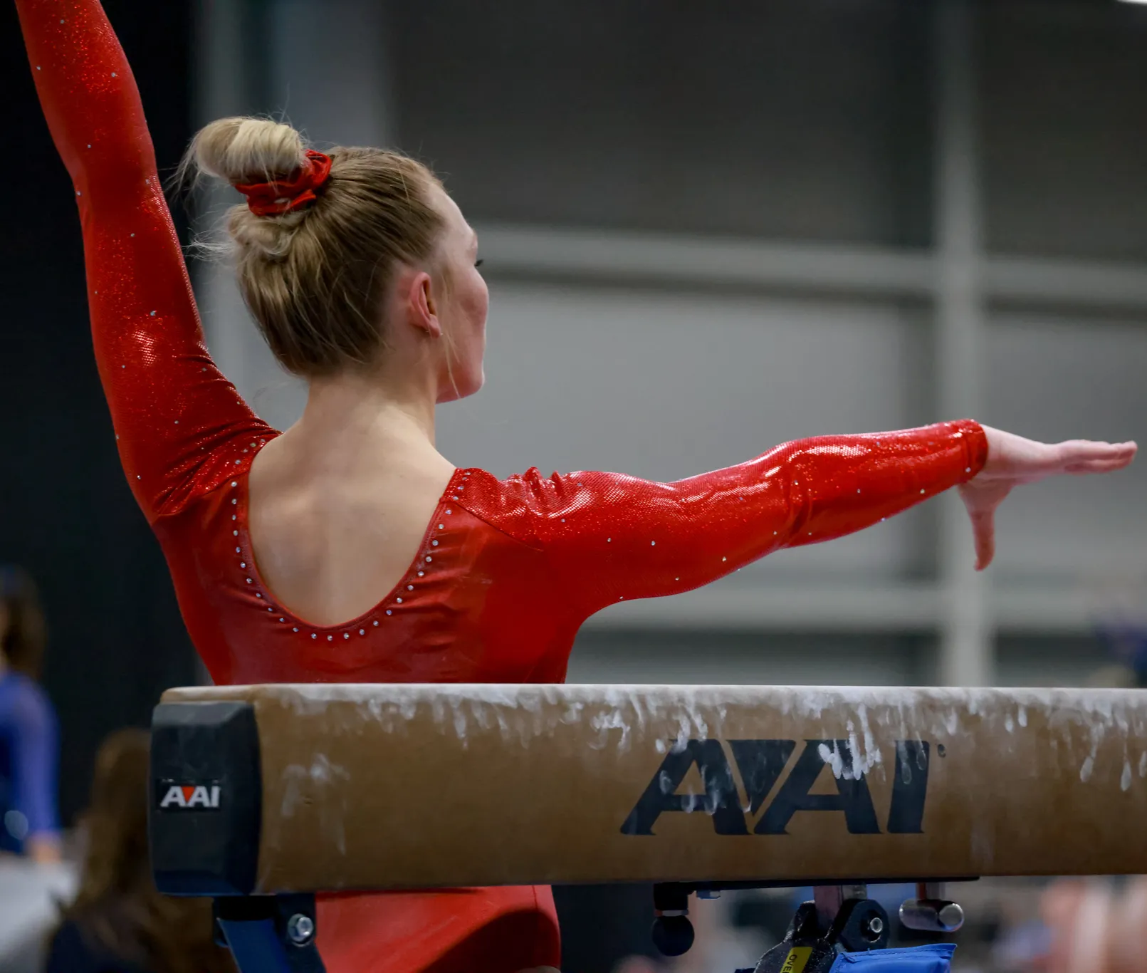 Balance beam routine